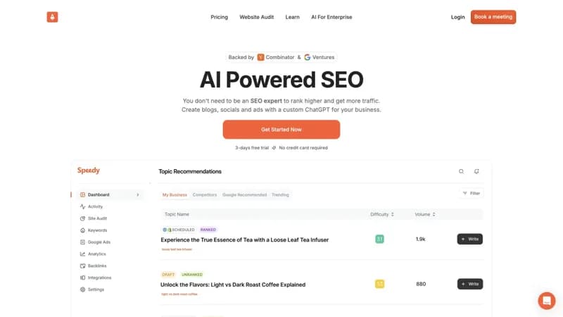 SpeedyBrand screenshot