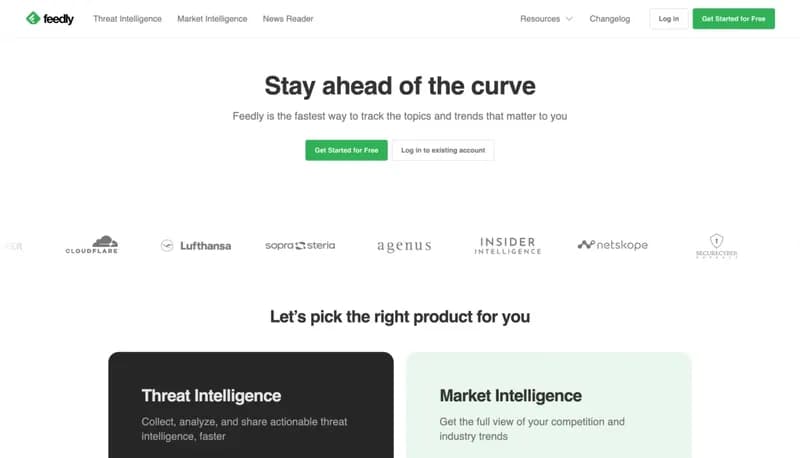 Feedly screenshot