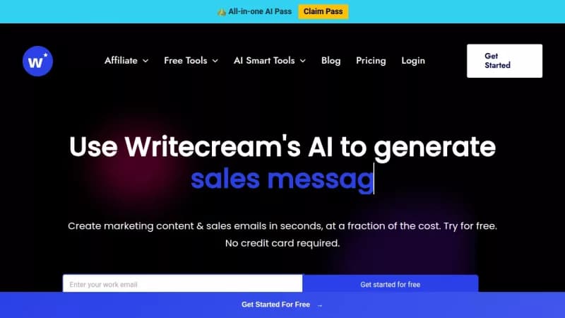 Writecream screenshot