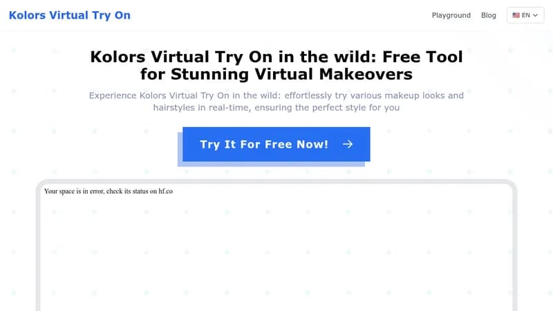 kolors virtual try on website