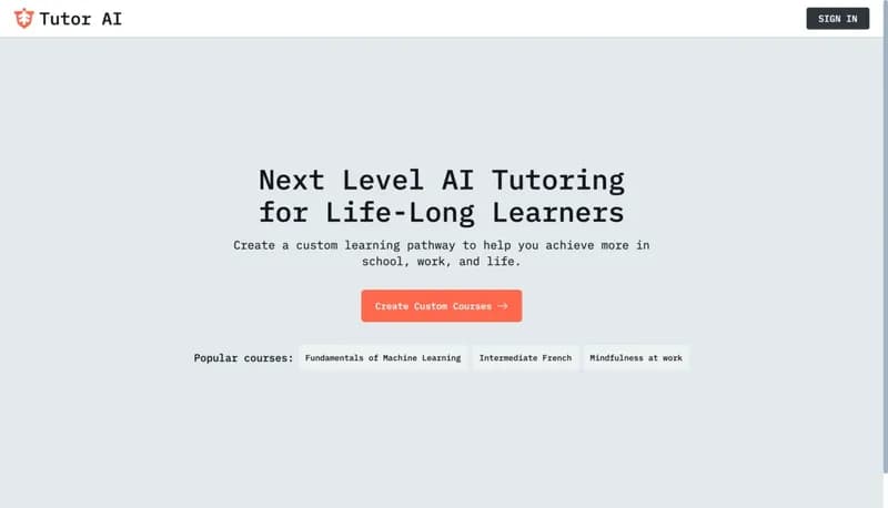 Tutor AI screenshot