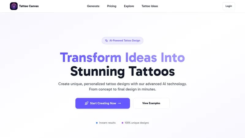 tattoo canvas website
