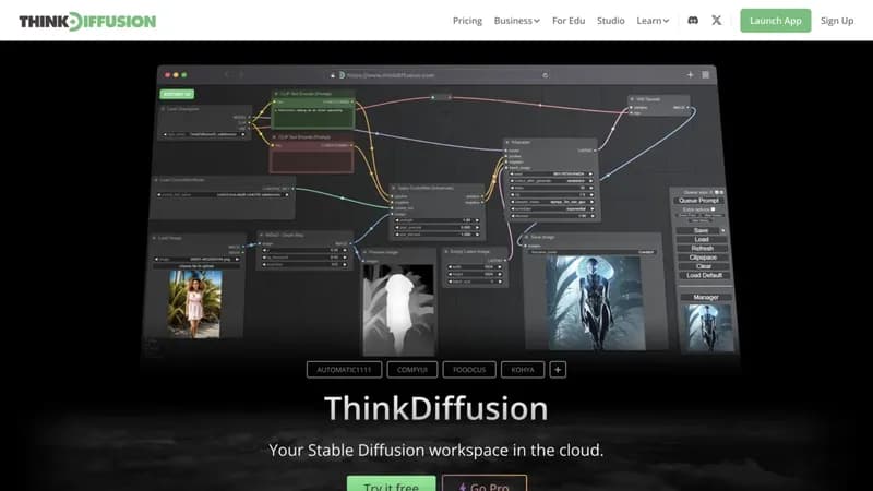 ThinkDiffusion screenshot