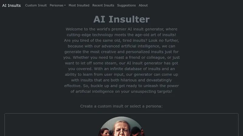 ai insulter website