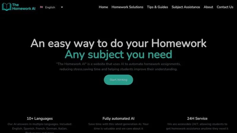 thehomework ai website