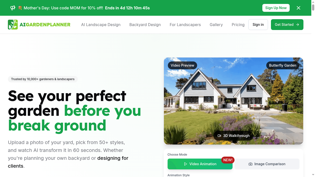 aigardenplanner website