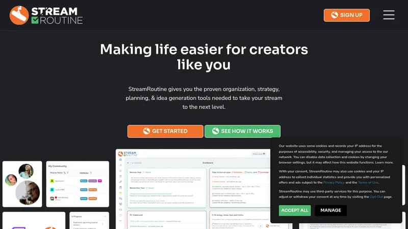 streamroutine website