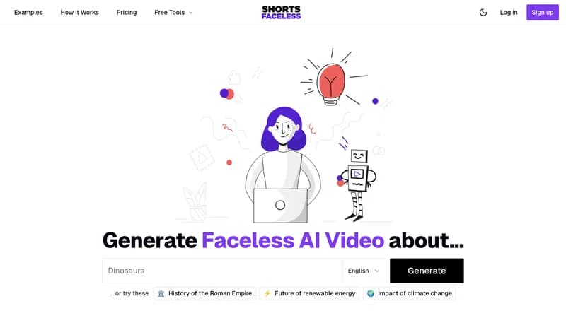 shorts faceless website