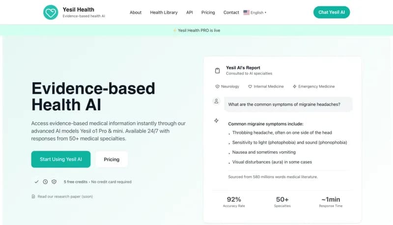 Yesil Health AI screenshot