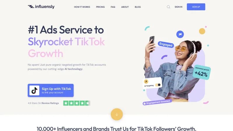 Influensly screenshot