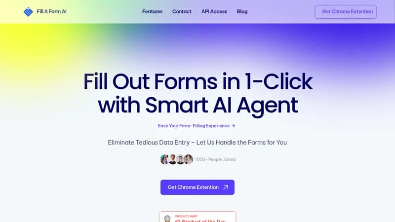 fill a form ai website