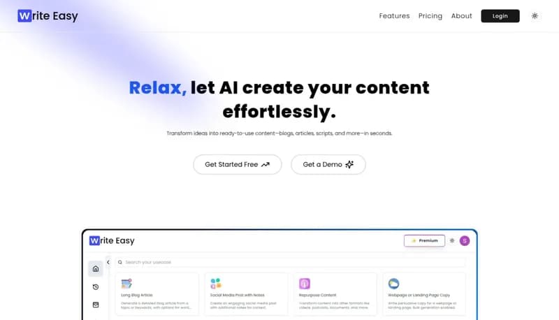 Writeasy screenshot