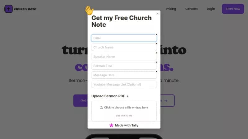 Church Note screenshot