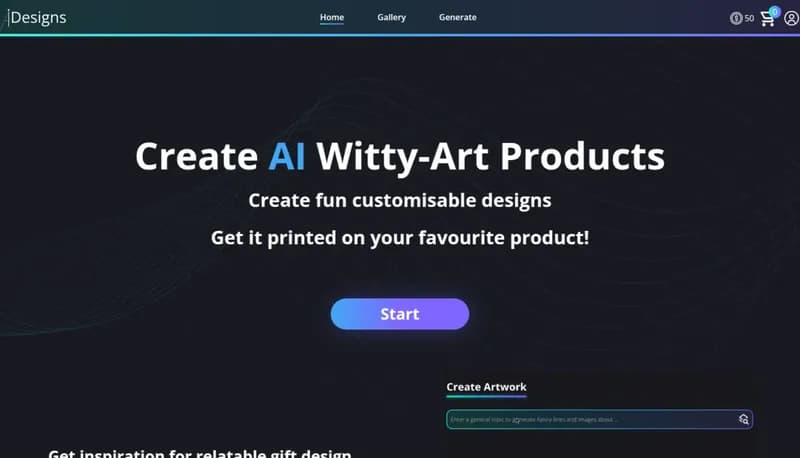 AI Witty-Art Products screenshot