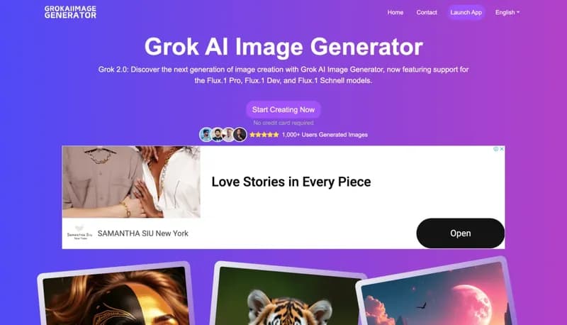 Grok AI Image Generator screenshot