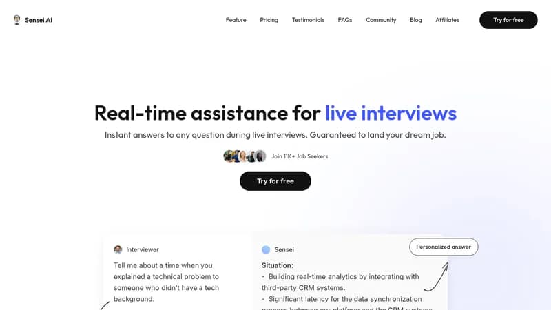 sensei ai website
