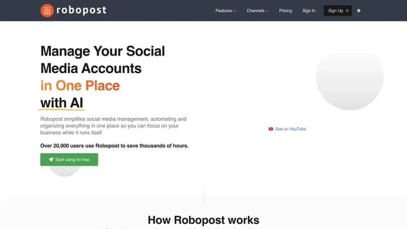 Robopost screenshot