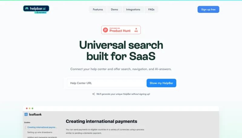 HelpBar screenshot