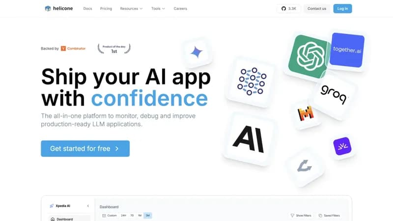 Helicone screenshot