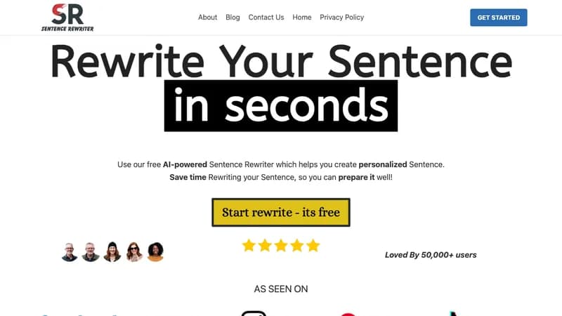 Sentence Rewriter screenshot