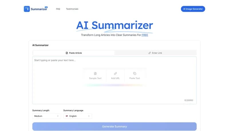 AI Summarizer screenshot