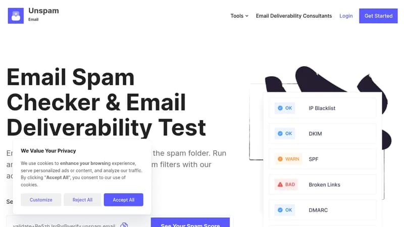 unspam website