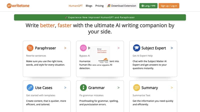 Writetone screenshot