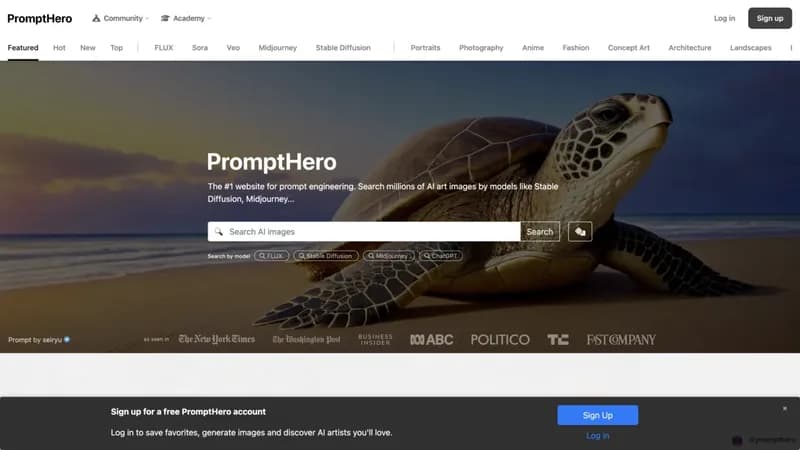 PromptHero screenshot