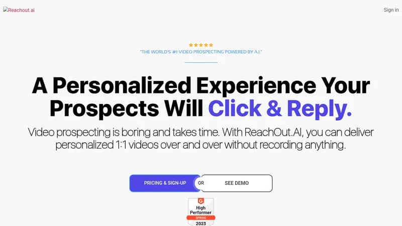 reachout.ai website