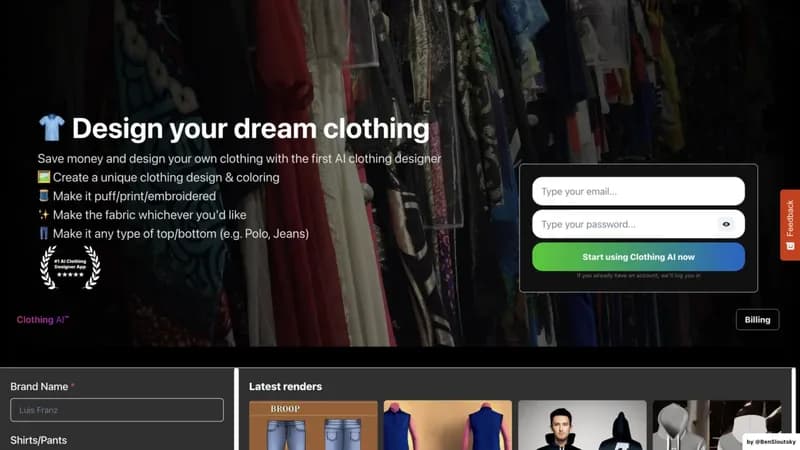 Clothing AI screenshot