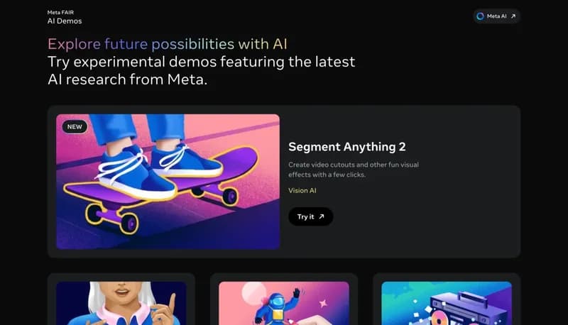 Meta FAIR AI Demos screenshot