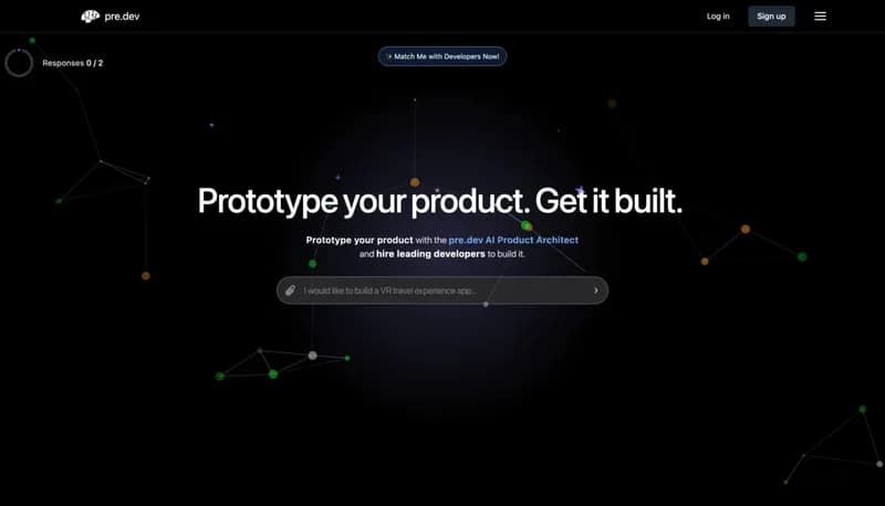 pre.dev screenshot