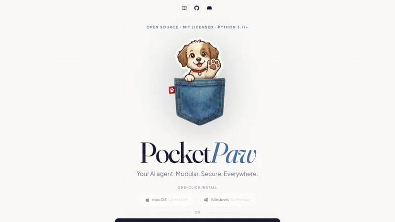 pocketpaw website