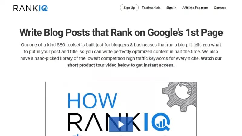 RankIQ screenshot