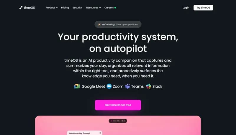 timeOS screenshot