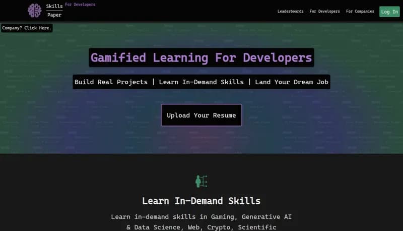 Skills Over Paper screenshot