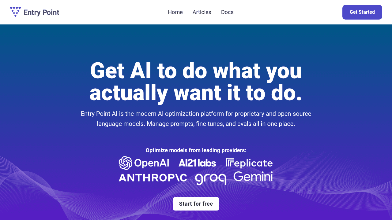 entry point ai website