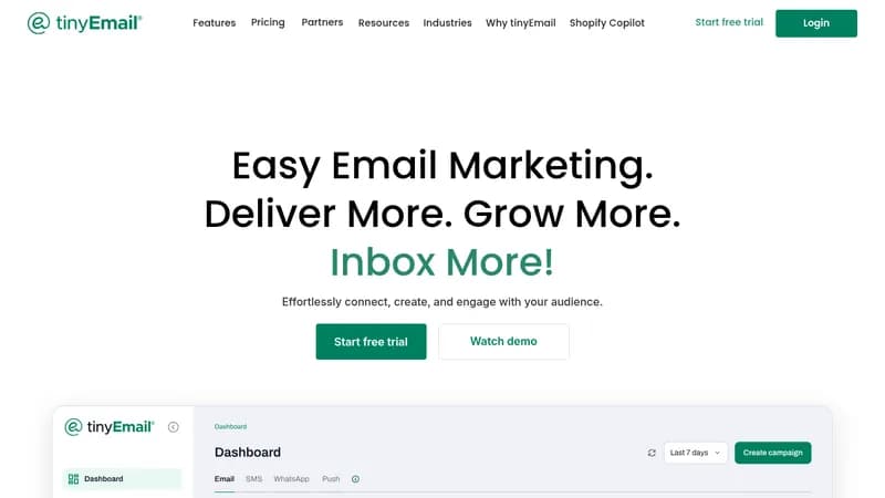 tinyemail website