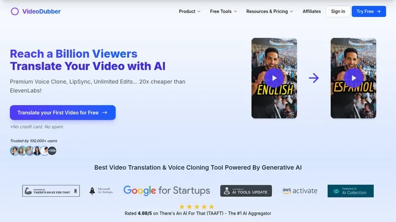 videodubber website