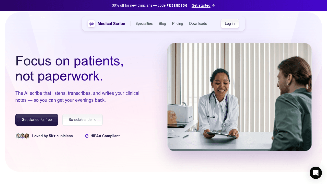 medical scribe website