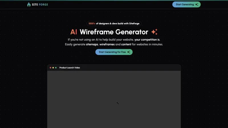 SiteForge screenshot