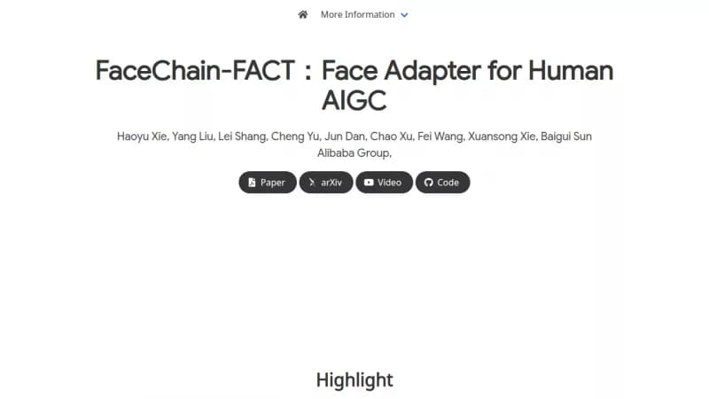 FaceChain-FACT screenshot