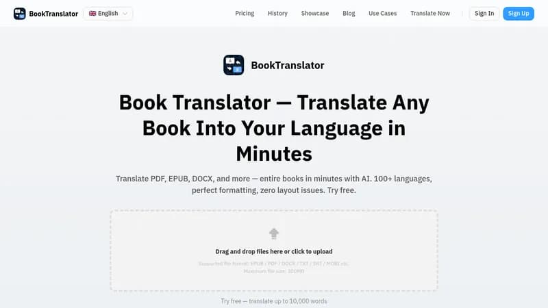 booktranslator website