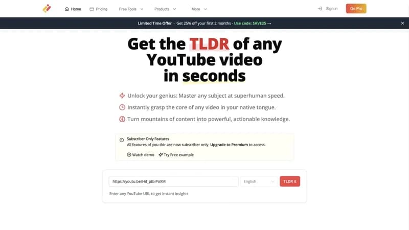 you-tldr screenshot