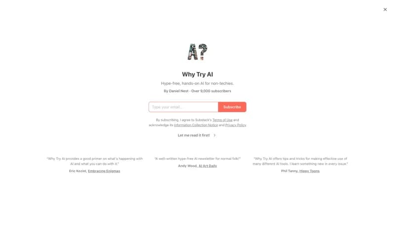 Why Try AI screenshot