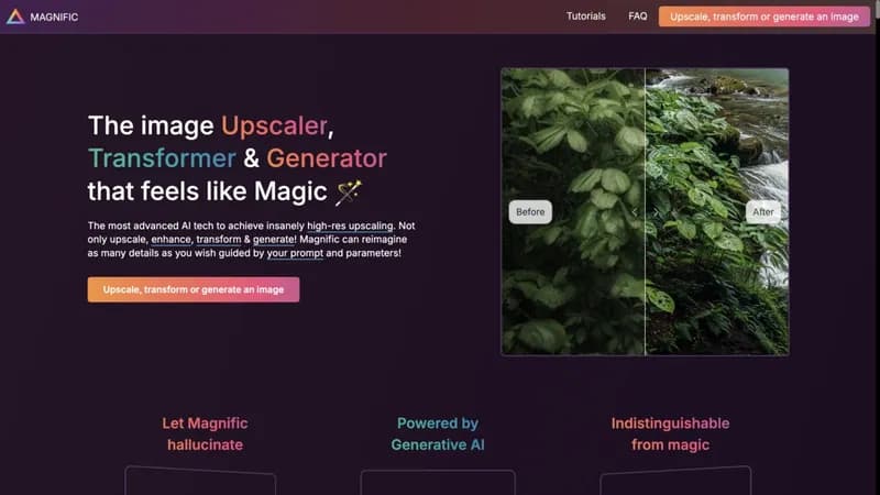 Magnific AI screenshot