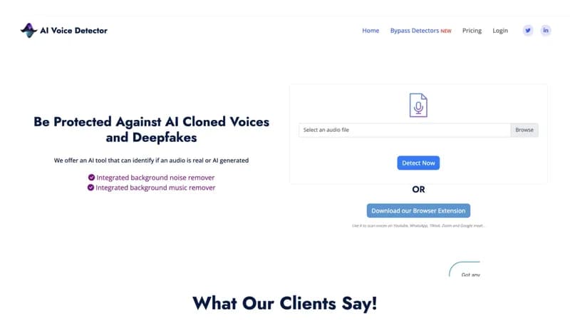 AI Voice Detector screenshot