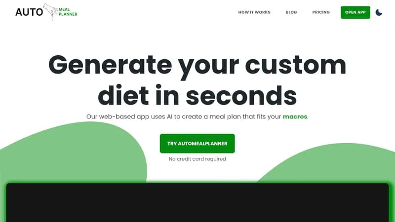 automealplanner website