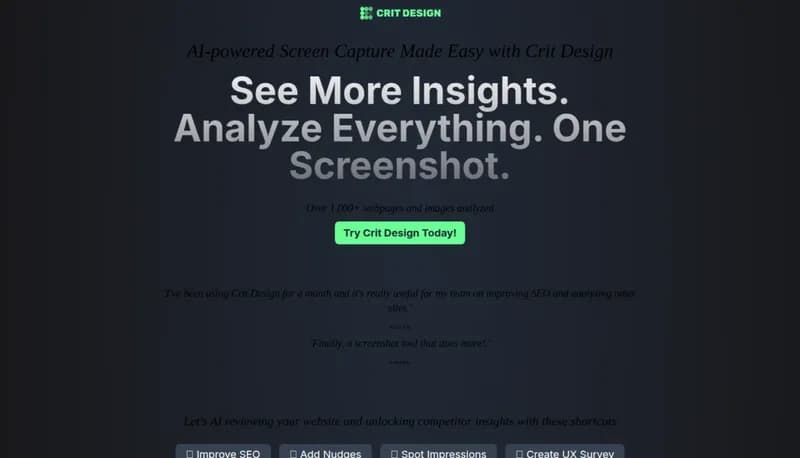Crit Design screenshot