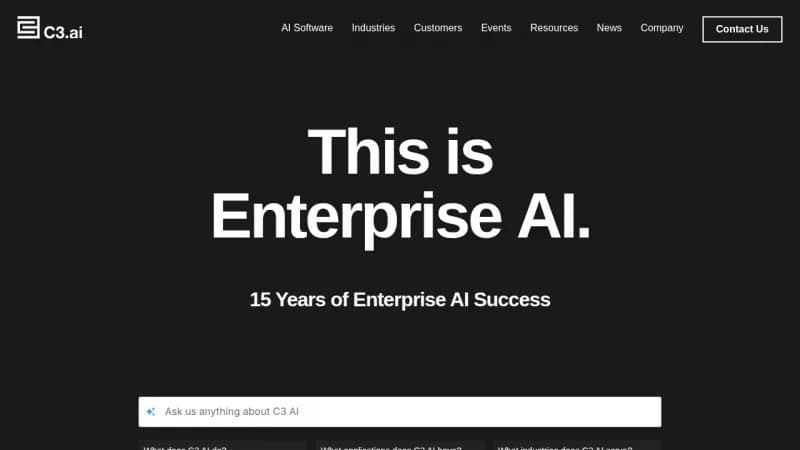C3 AI Platform screenshot